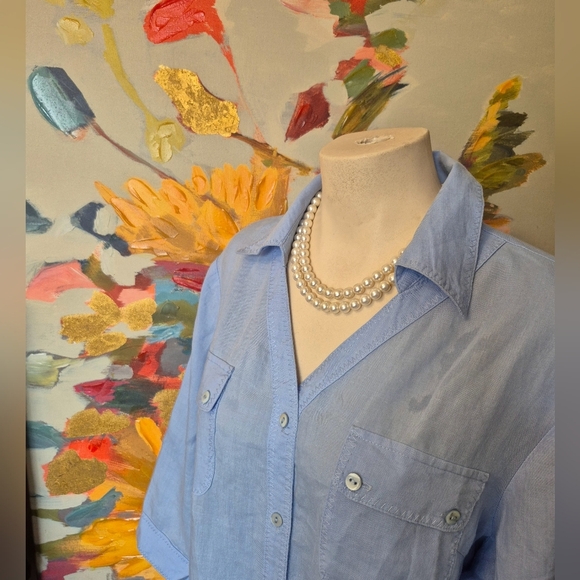 Light Blue Button-Up Shirt - Picture 14 of 16